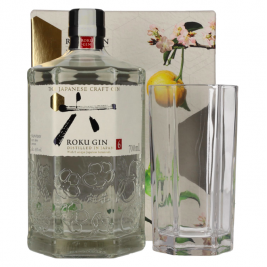 Roku Gin The Japanese Craft Gin 43% Vol. 0,7l dovanų dėžutėje su taure