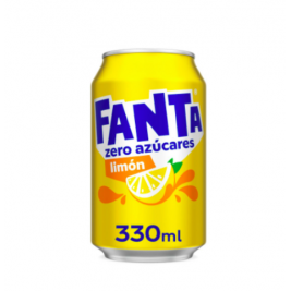 Fanta Limon Zero Azucares 0.33l be cukraus