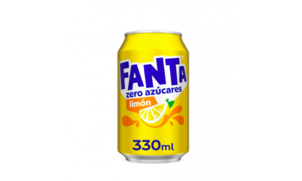 Fanta Limon Zero Azucares 0.33l be cukraus