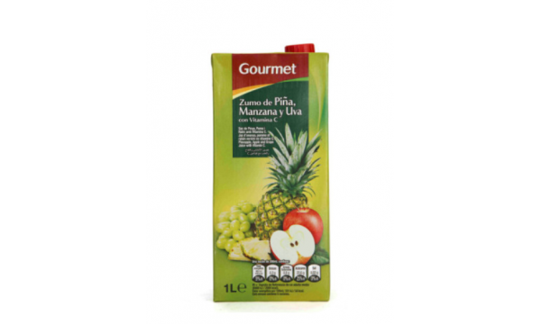 Gourmet Zumo de Pina Manzana y Uva 1l