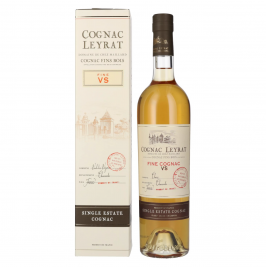 Cognac Leyrat VS Fine Single Estate Cognac 40% Vol. 0,7l dovanų dėžutėje