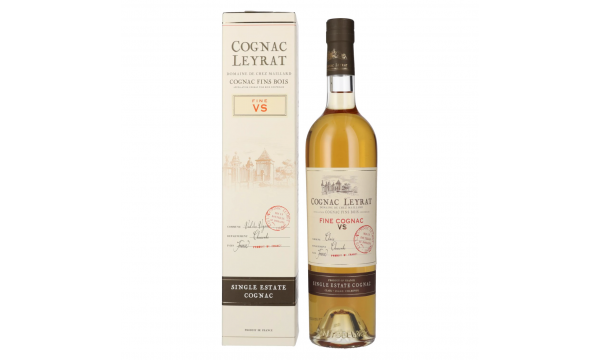 Cognac Leyrat VS Fine Single Estate Cognac 40% Vol. 0,7l dovanų dėžutėje