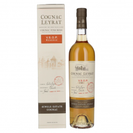 Cognac Leyrat V.S.O.P. Réserve Single Estate Cognac 40% Vol. 0,7l dovanų dėžutėje