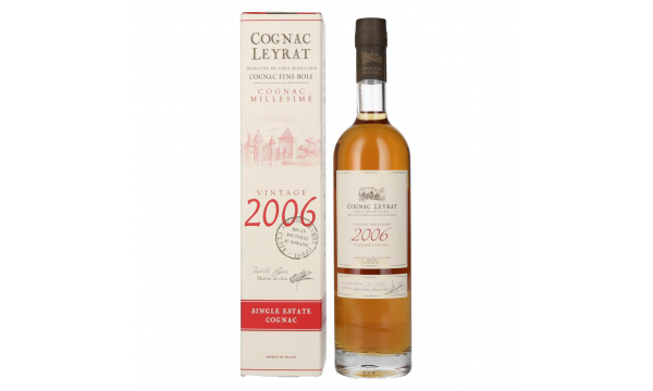 Cognac Leyrat Single Estate Cognac Vintage 2006 41,8% Vol. 0,5l dovanų dėžutėje