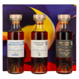 Grönstedt's Cognac Triple Box 40% Vol. 3x0,2l dovanų dėžutėje