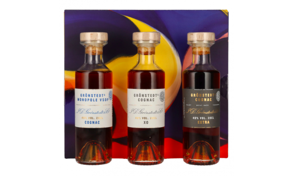 Grönstedt's Cognac Triple Box 40% Vol. 3x0,2l dovanų dėžutėje