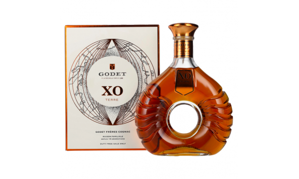 Godet Cognac XO TERRE 40% Vol. 0,7l dovanų dėžutėje