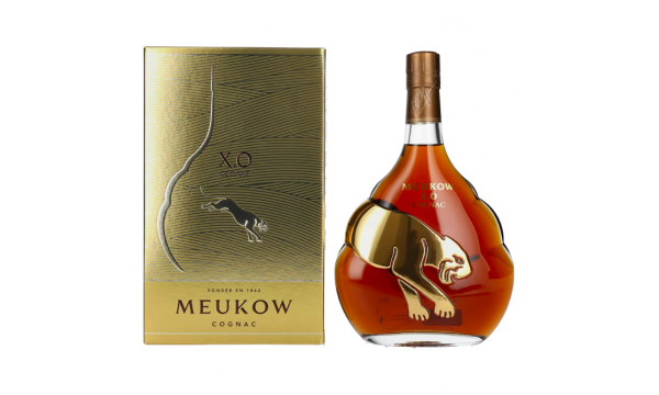 Meukow X.O. Gold Panther Cognac 40% Vol. 0,7l dovanų dėžutėje