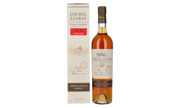 Cognac Leyrat X.O. Hors D'Âge Single Estate Cognac 40% Vol. 0,7l dovanų dėžutėje