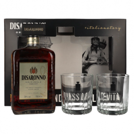 Disaronno Originale 28% Vol. 0,7l dovanų dėžutėje su 2 taurėmis