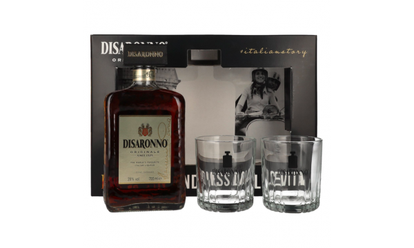 Disaronno Originale 28% Vol. 0,7l dovanų dėžutėje su 2 taurėmis