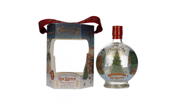 Christmas Globe Spiced Orange & Cranberry Gin Liqueur Light-Up 20% Vol. 0,7l dovanų dėžutėje