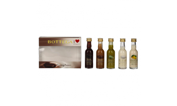 Rinkinys Bottega Creamy Passion Mignonettes Set 15,8% Vol. 5x0,03l dovanų dėžutėje