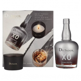 Dictador XO INSOLENT Colombian Aged Rum 40% Vol. 0,7l dovanų dėžutėje su žvake