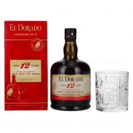 El Dorado 12 Years Old Finest Demerara Rum 40% Vol. 0,7l dovanų dėžutėje su taure