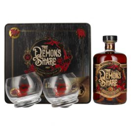 The Demon's Share Superior Blend Rum 12 Years Old 41% Vol. 0,7l dovanų dėžutėje su 2 taurėmis