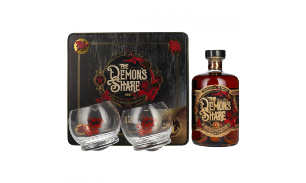 The Demon's Share Superior Blend Rum 12 Years Old 41% Vol. 0,7l dovanų dėžutėje su 2 taurėmis