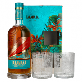 Takamaka ZEPIS KREOL Rum Limited Edition 43% Vol. 0,7l dovanų dėžutėje su 2 taurėmis