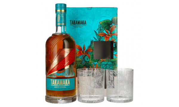 Takamaka ZEPIS KREOL Rum Limited Edition 43% Vol. 0,7l dovanų dėžutėje su 2 taurėmis