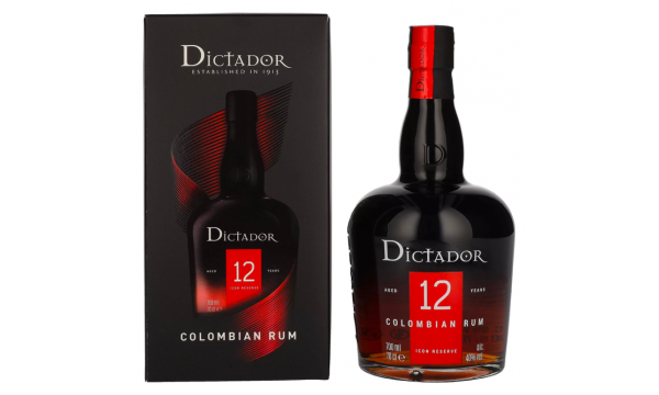 Dictador 12 Years Old ICON RESERVE Colombian Rum 40% Vol. 0,7l dovanų dėžutėje