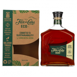 Flor de Caña ECO Rum 40% Vol. 0,7l dovanų dėžutėje