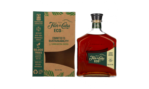 Flor de Caña ECO Rum 40% Vol. 0,7l dovanų dėžutėje