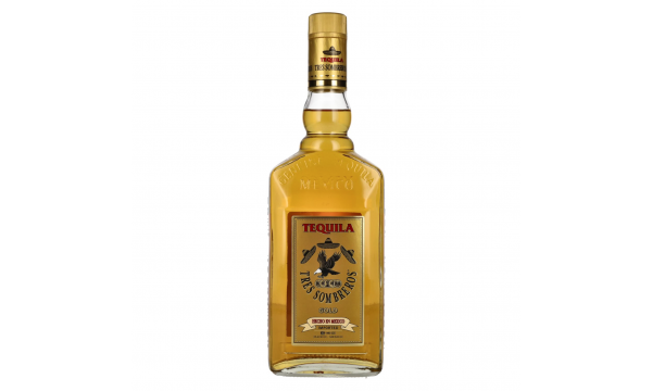 Tres Sombreros Tequila Gold 38% Vol. 0,7l