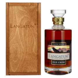 Langatun OLD CROW Peated Swiss Single Malt Whisky 46% Vol. 0,5l dovanų dėžutėje