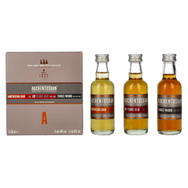 Rinkinys Auchentoshan (American Oak, 12YO, Three Wood) 41% Vol. 3x0,05l dovanų dėžutėje