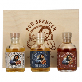 Rinkinys Bud Spencer THE LEGEND Miniset 42,7% Vol. 3x0,05l su dovanų dėžute