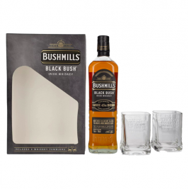 Bushmills BLACK BUSH Irish Whiskey Caviste Edition 43% Vol. 0,7l dovanų dėžutėje su 2 taurėmis