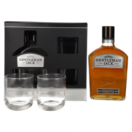 Jack Daniel's GENTLEMAN JACK Tennessee Whiskey 40% Vol. 0,7l dovanų dėžutėje su 2 taurėmis