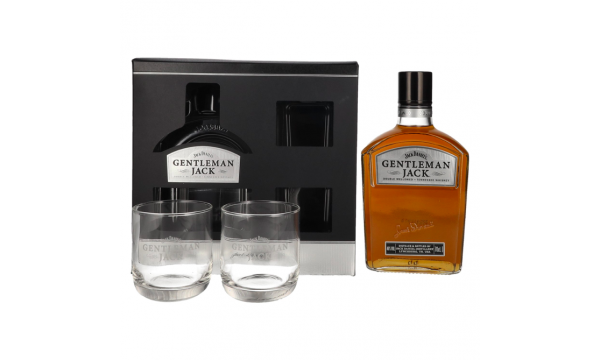 Jack Daniel's GENTLEMAN JACK Tennessee Whiskey 40% Vol. 0,7l dovanų dėžutėje su 2 taurėmis