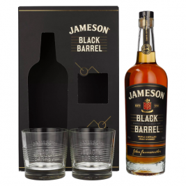 Jameson BLACK BARREL Triple Distilled Irish Whiskey 40% Vol. 0,7l dovanų dėžutėje su 2 taurėmis