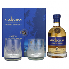 Kilchoman THE MACHIR BAY GIFT PACK 46% Vol. 0,7l dovanų dėžuteje su 2 taurėmis