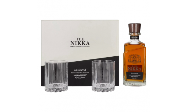 Nikka THE NIKKA Tailored Premium Blended Whisky 43% Vol. 0,7l dovanų dėžutėje su 2 taurėmis