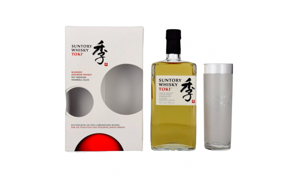 Suntory TOKI Blended Japanese Whisky 43% Vol. 0,7l dovanų dėžutėje su taure