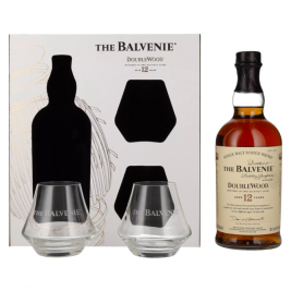 The Balvenie 12 Years Old Double Wood 40% Vol. 0,7l dovanų dėžutėje su 2 taurėmis