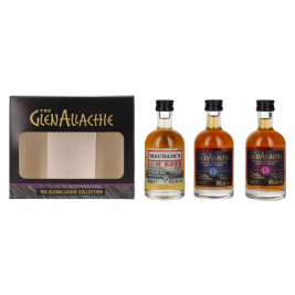 Rinkinys The GlenAllachie COLLECTION Set (12 YO + 15 YO + MacNair's 12 YO) 46% Vol. 3x0,05l dovanų dėžutėje