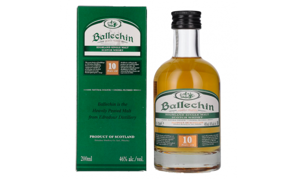 Edradour Ballechin 10 Years Old Highland Single Malt 46% Vol. 0,2l dovanų dėžutėje