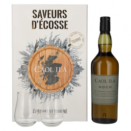 Caol Ila MOCH Saveurs D'Ècosse Set 43% Vol. 0,7l dovanų dėžutėje su 2 taurėmis