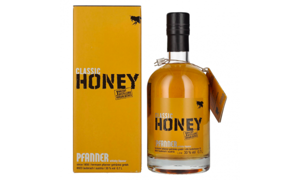 Pfanner Classic HONEY Whisky Liqueur 30% Vol. 0,7l dovanų dėžutėje