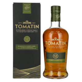 Tomatin 12 Years Old BOURBON & SHERRY CASKS 43% Vol. 0,7l dovanų dėžutėje