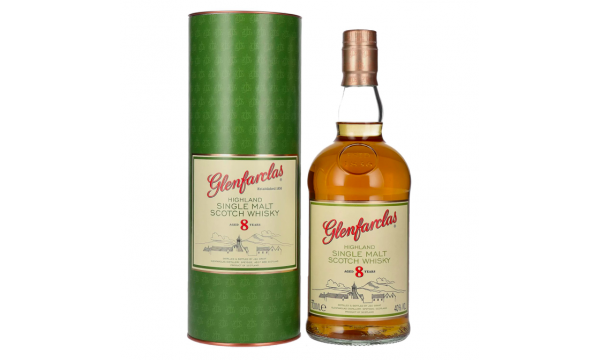 Glenfarclas 8 Years Old Highland Single Malt Scotch Whisky 40% Vol. 0,7l dovanų dėžutėje