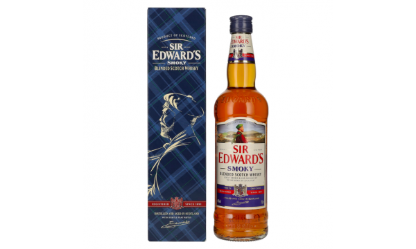 Sir Edward's SMOKY Blended Scotch Whisky 40% Vol. 0,7l dovanų dėžutėje