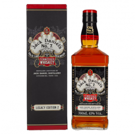 Jack Daniel's Sour Mash Tennessee Whiskey LEGACY EDITION No. 2 - BLACK DESIGN 43% Vol. 0,7l dovanų dėžutėje