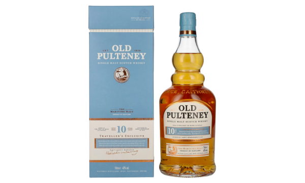 Old Pulteney 10 Years Old Single Malt TRAVELLER'S EXCLUSIVE 40% Vol. 1l dovanų dėžutėje