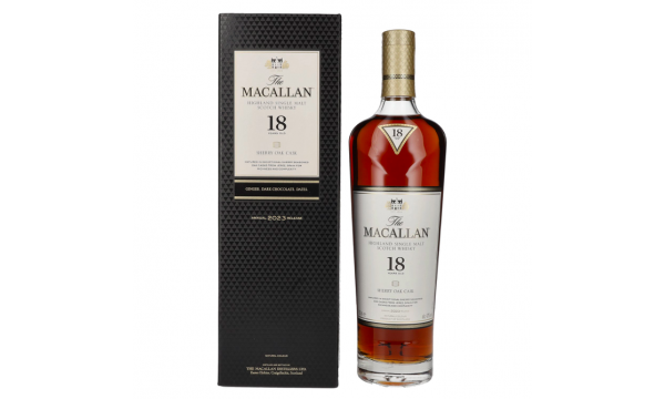 The Macallan 18 Years Old SHERRY OAK CASK 2023 43% Vol. 0,7l dovanų dėžutėje