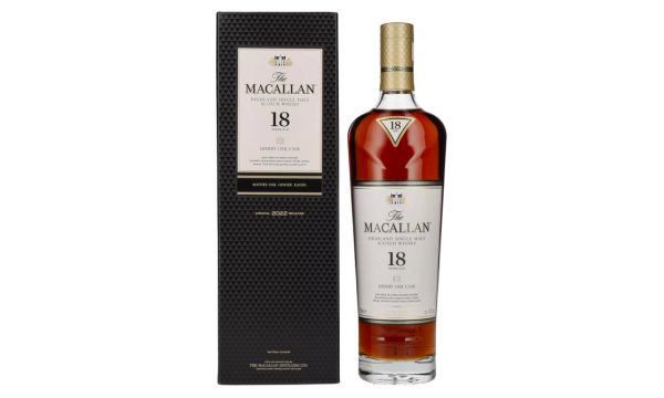 The Macallan 18 Years Old SHERRY OAK CASK 2022 43% Vol. 0,7l dovanų dėžutėje