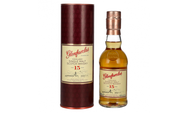 Glenfarclas 15 Years Old Highland Single Malt Scotch Whisky 46% Vol. 0,2l dovanų dėžutėje